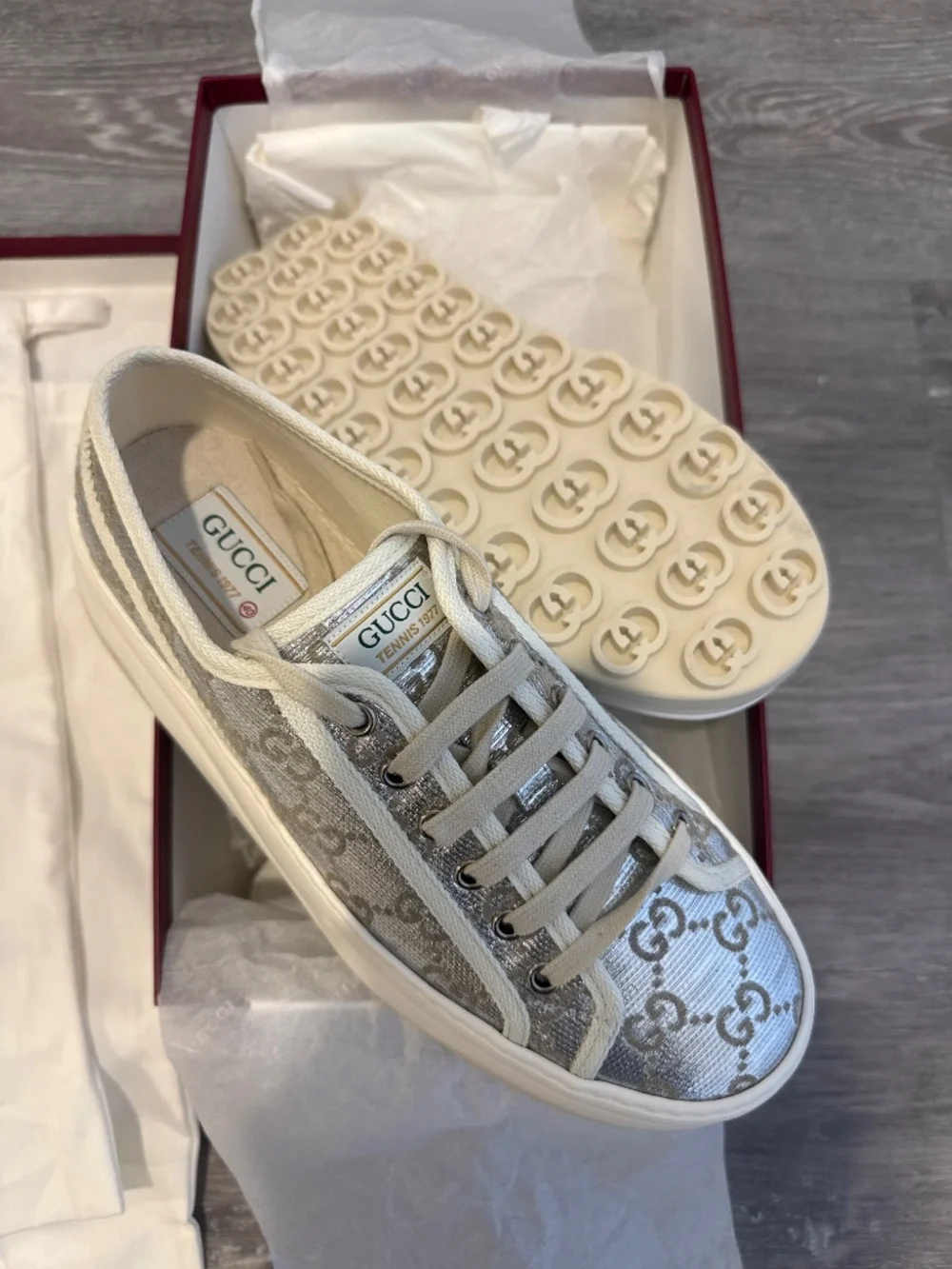 Gucci Women's GG Metallic Platform Sneakers